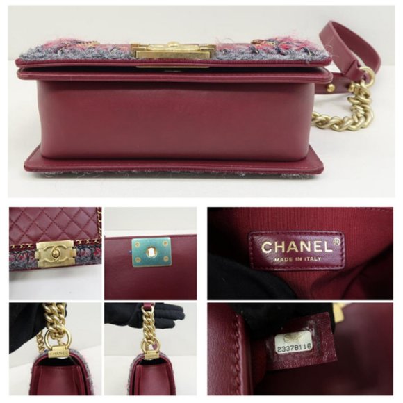 Chanel Boy Small Around Winered Lambskin Bag - Picture 5 of 8